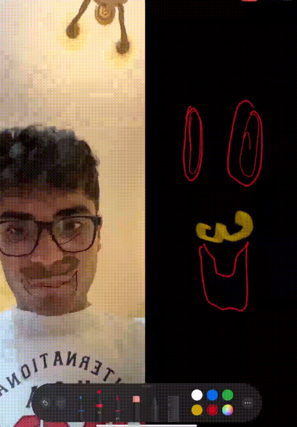 结合RealityKit的人脸检测和PencilKit实现虚拟人脸绘画的项目